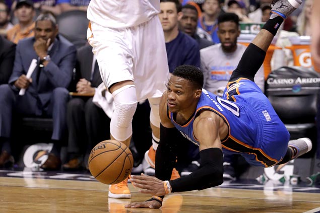 Oklahoma City Thunder star Russell Westbrook clinches triple-double average