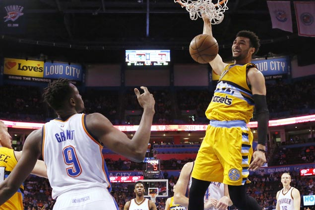 Nuggets use only seven players to beat Thunder and end campaign on winning note