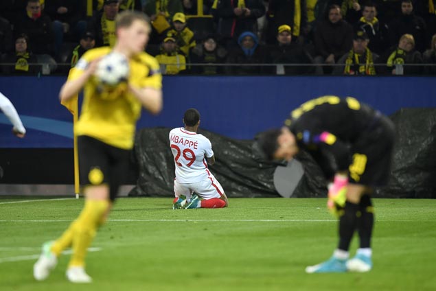 Monaco edges Dortmund in Champions League quarterfinal game rescheduled after blasts