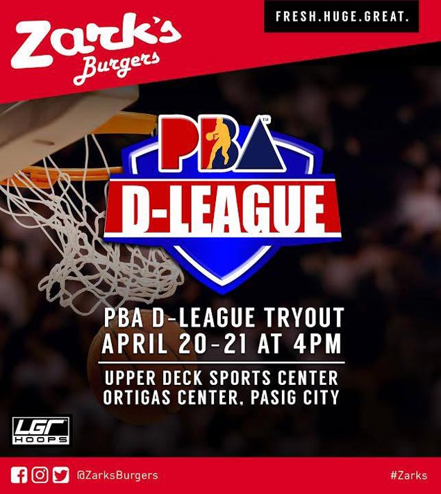Zark's Burger holding open tryouts as it forms team for maiden PBA D-League campaign