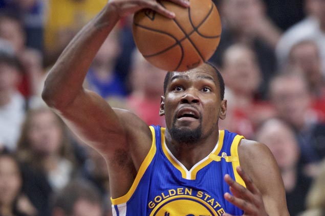 KD returns and Warriors go wire-to-wire in rout of Blazers to sweep way into conference semis