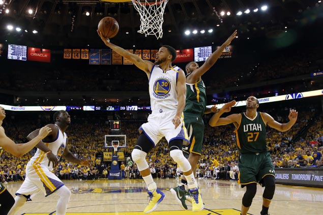 Warriors draw first blood with ease in rout of Jazz in West semis ...