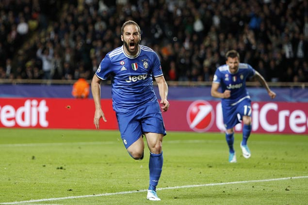Gonzalo Higuain bags brace to lift Juventus over Monaco and on verge of Champions League final