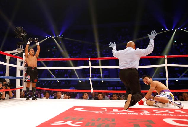 Milan Melindo a world champion at last after shock first-round TKO of Japanese foe