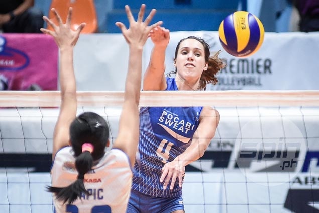 Michelle Strizak in no mood to celebrate after scoring PVL-record 40 points in Pocari loss