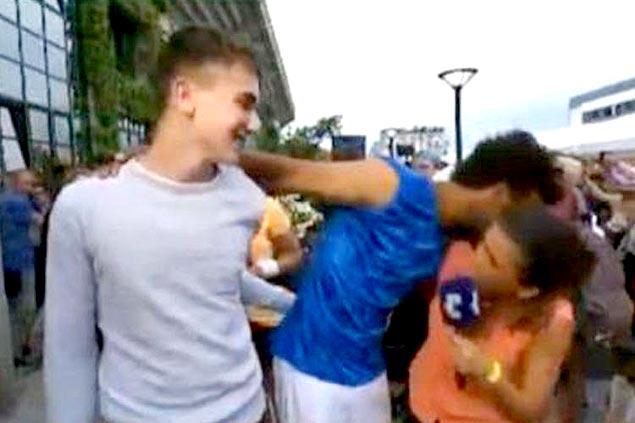 Maxime Hamou banned from French Open for repeatedly kissing reporter during live interview