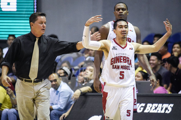 Ginebra coach Tim Cone fined P5,000 for 'peacemaker role' in Tenorio-Romeo scrap