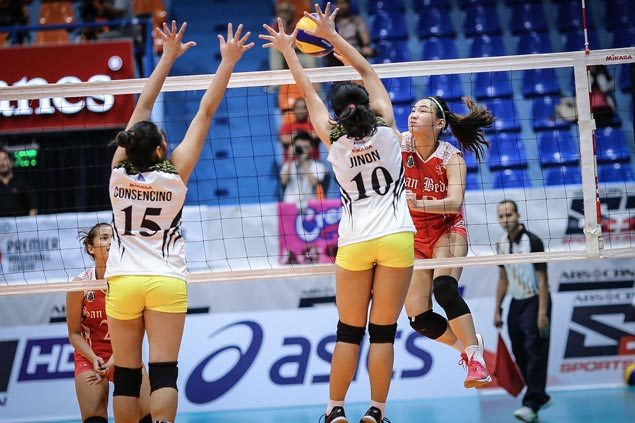 Arellano Lady Chiefs, San Beda Lady Red Spikers dispute group lead in PVL Collegiate Conference