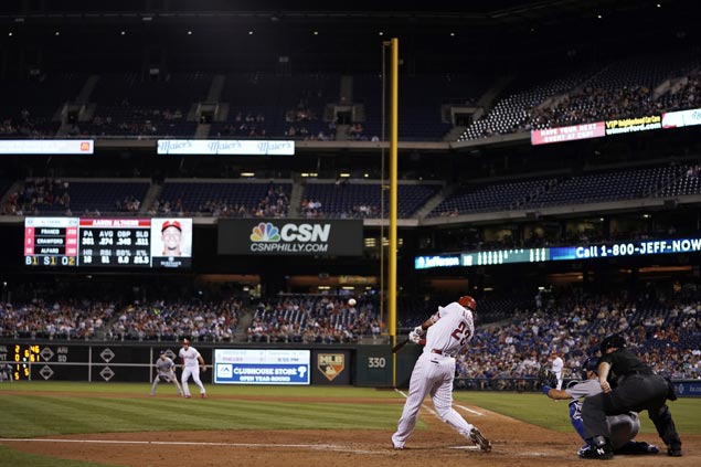 Grand moment for Phillies' Aaron Altherr as Dodgers' Clayton Kershaw allows slam for the first time in career
