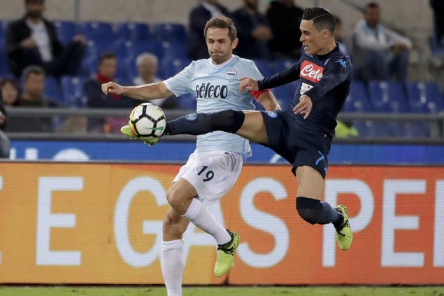 Napoli comes up with quickfire triple against Lazio to stay on top of Serie A