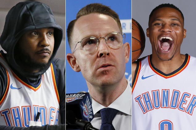 Westbrook, George, Anthony laud GM Sam Presti for bold moves to build Thunder into contender