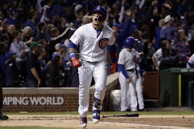 Javier Baez ends slump with two homers as Cubs nip Dodgers to avert sweep