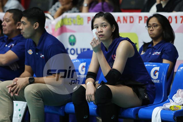 Mika Reyes shrugs off cut under left eye in intense Petron win over Foton