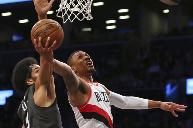 Damian Lillard, Jusuf Nurkic show way as Blazers rally late to beat Nets