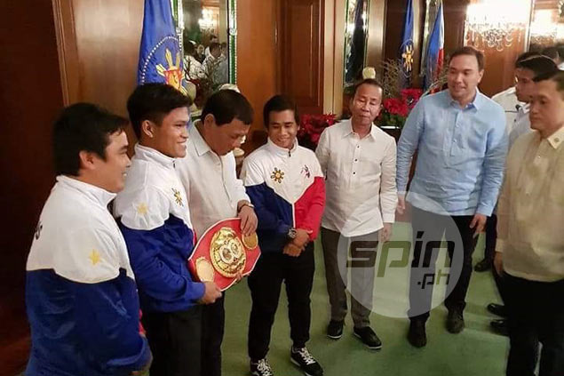World champ Jerwin Ancajas left star-struck after courtesy call on President Duterte
