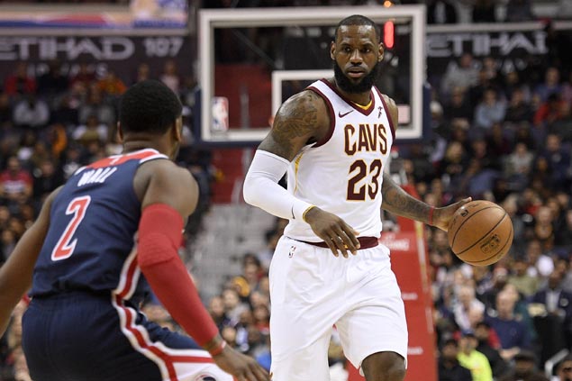 Third straight triple-double by LeBron James powers Cavaliers past Wizards