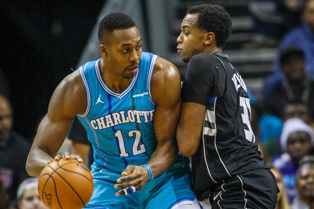 Dwight Howard posts 18th double-double of season as Hornets rally from 18 down to beat Bucks