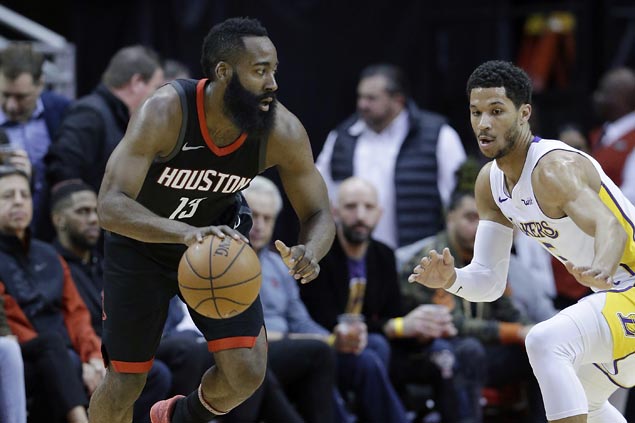 Chris Paul takes charge as James Harden leaves injured and Rockets edge Lakers in double OT