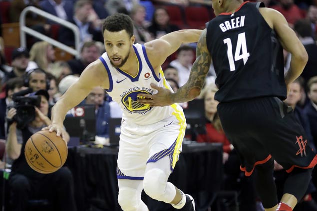 Splash Bros Curry, Thompson take charge as Durant-less Warriors pull away late vs Rockets