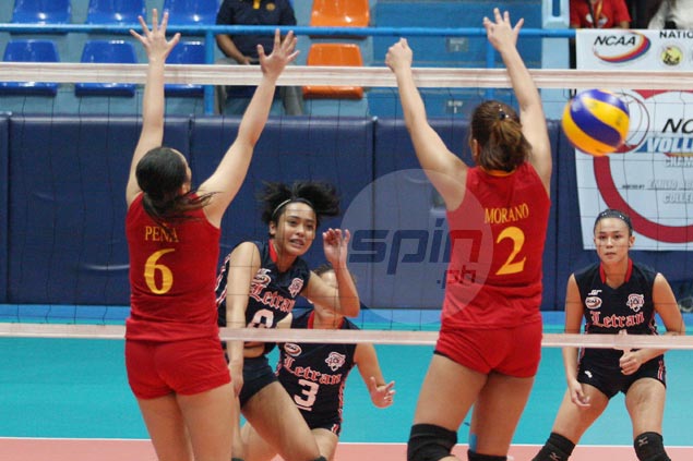 Marie Simborio shows way as Letran bounces back with rout of Mapua in NCAA women's volleyball