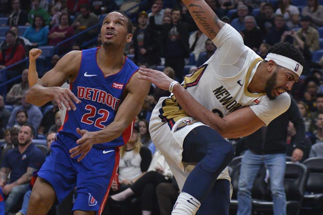 Boogie picks up slack as Brow hurts ankle and Pelicans squeak past Pistons
