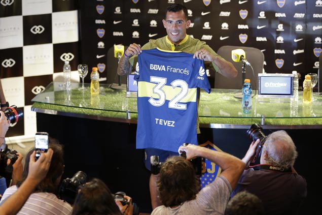 After dismal showing in China, Carlos Tevez returns for third stint with Boca Juniors