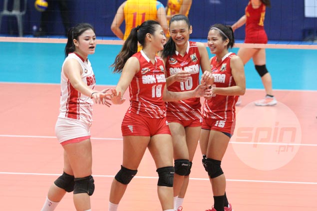 San Beda turns back winless Mapua to stretch unbeaten run to four in NCAA volleyball