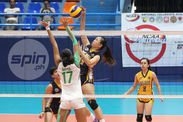 JRU Lady Bombers turn back CSB Lady Blazers to halt two-game skid in NCAA volleyball