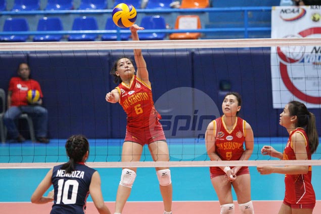 San Sebastian rips Letran in three to make it three wins in a row and gain share of third