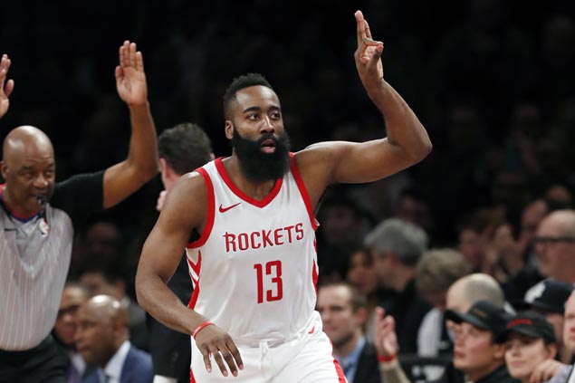 James Harden passes 15,000-point mark as Rockets beat Nets