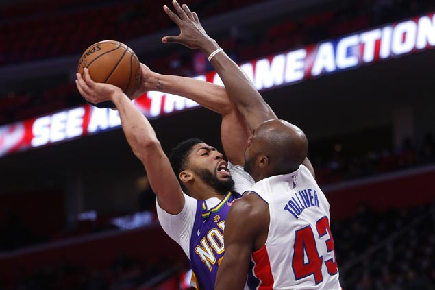 Anthony Davis posts huge double-double as Pelicans deal Pistons third straight loss