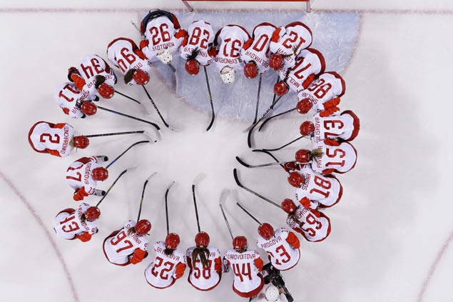 Russian women, competing under Olympic flag, beat Switzerland to gain Pyeongchang semis