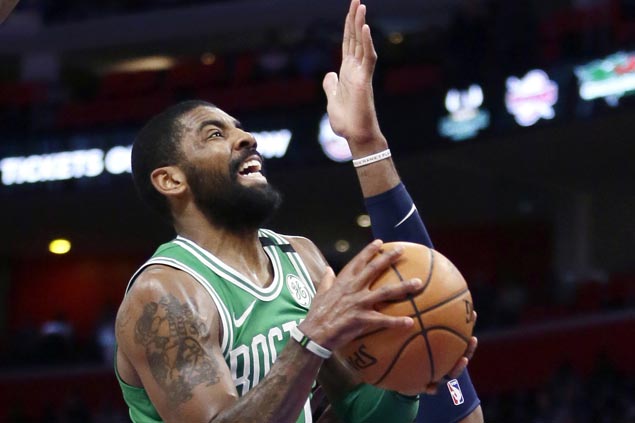 Kyrie Irving, Daniel Theis show way as Celtics rip Pistons to end three-game skid