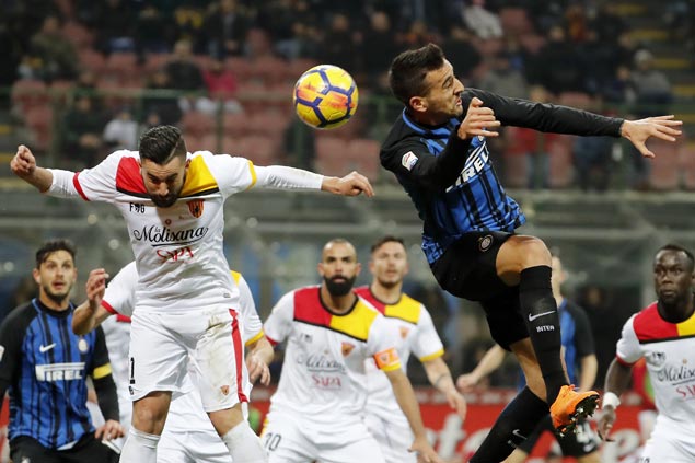 Inter pulls off win despite poor play against Serie A bottom club Benevento