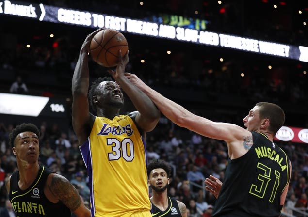 Double-doubles by Ingram, Randle power Lakers past Hawks for third straight win