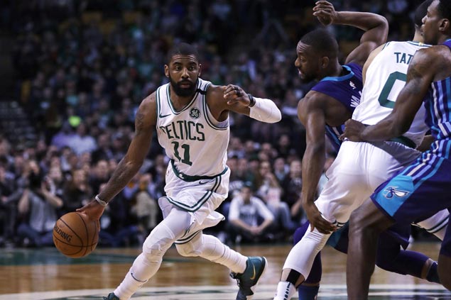 Kyrie Irving scores 34 then sits out fourth to watch Celtics finish off Hornets