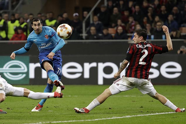 Arsenal downs AC Milan to end slump as Salzburg stuns Borussia Dortmund in Europa League