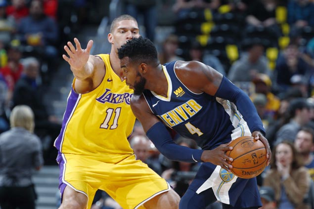 Nuggets end three-game home skid, snap Lakers' road win streak at four