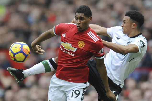 Marcus Rashford back in spotlight with brace in first start of year as United downs Liverpool