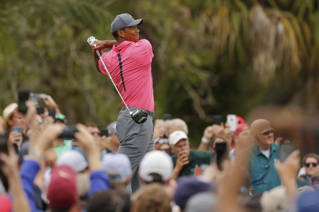 Tiger excites crowd with 67, stands a stroke off pace entering final round at Innisbrook