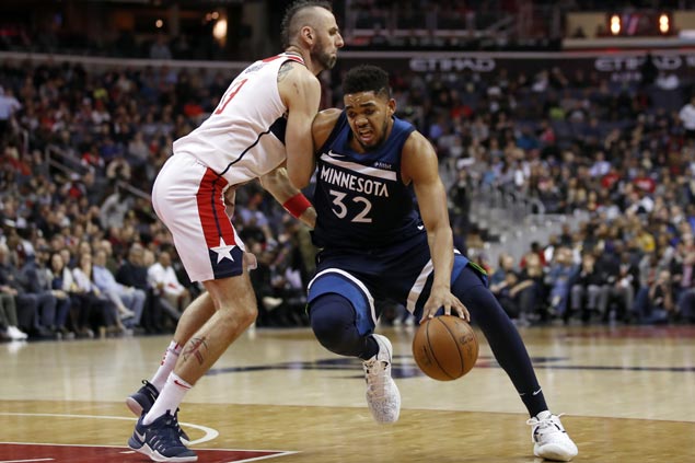 karl-anthony towns scores season-high 37 as wolves down