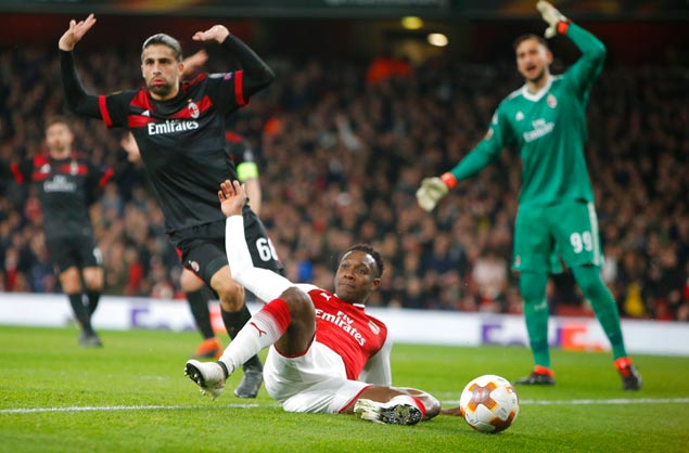 Welbeck hits brace as Arsenal beats AC Milan to reach Europa League quarterfinals