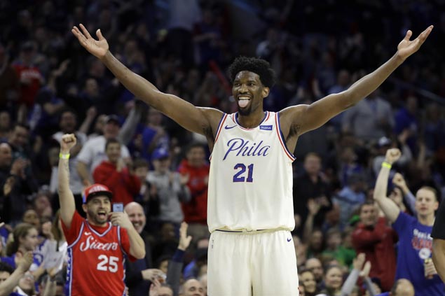 Double celebration for birthday boy Joel Embiid as 76ers nip Nets