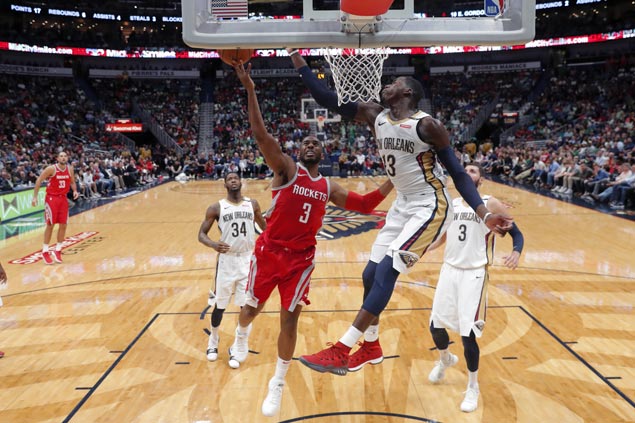 Rockets overcome Pelicans to make it four straight wins