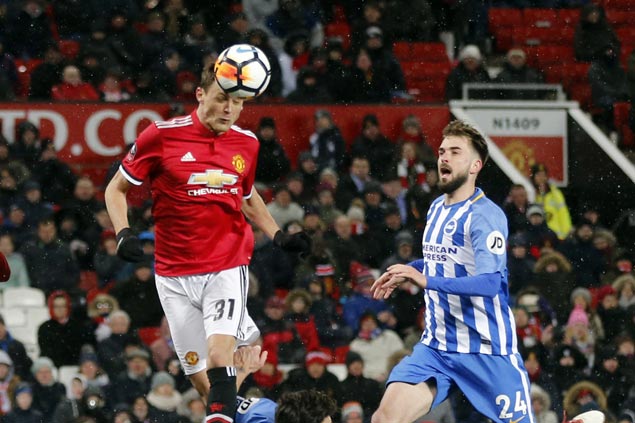 Lukaku, Matic power Man United past Brighton and into FA Cup semifinals