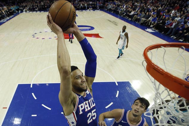 Embiid has 25 and 19, Simmons posts triple-double as 76ers down Hornets to boost bid for No. 4 in East