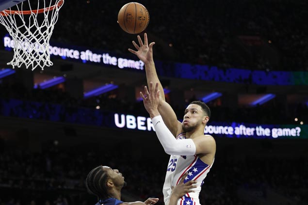 Ben Simmons posts triple-double as 76ers beat Wolves to close in on playoff berth