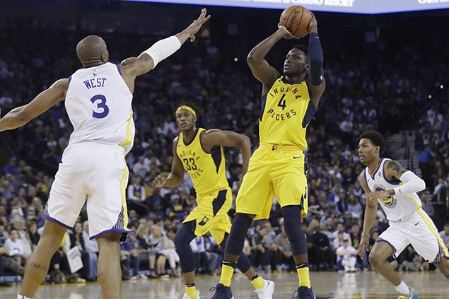 Pacers rally late for third straight win as depleted Warriors suffer back-to-back losses