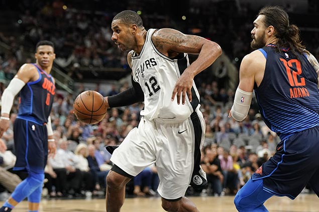 Spurs ride late surge to take down Thunder and move up to No. 4 in West playoff race
