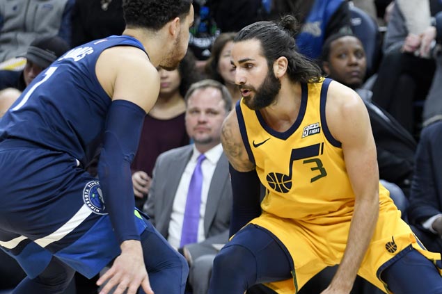 Ricky Rubio a thorn in side of former team as Jazz down Wolves to boost playoff position